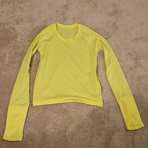 Lululemon Swiftly Tech Yellow Long Sleeve Shirt